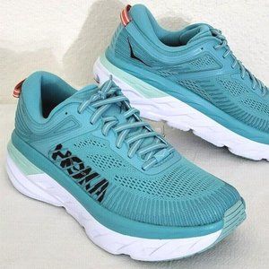 HOKA ONE Bondi 7 Women’s Running Shoe AQUARELLE/EGGSHELL BLUE AEBL CUSHIONED 6.5